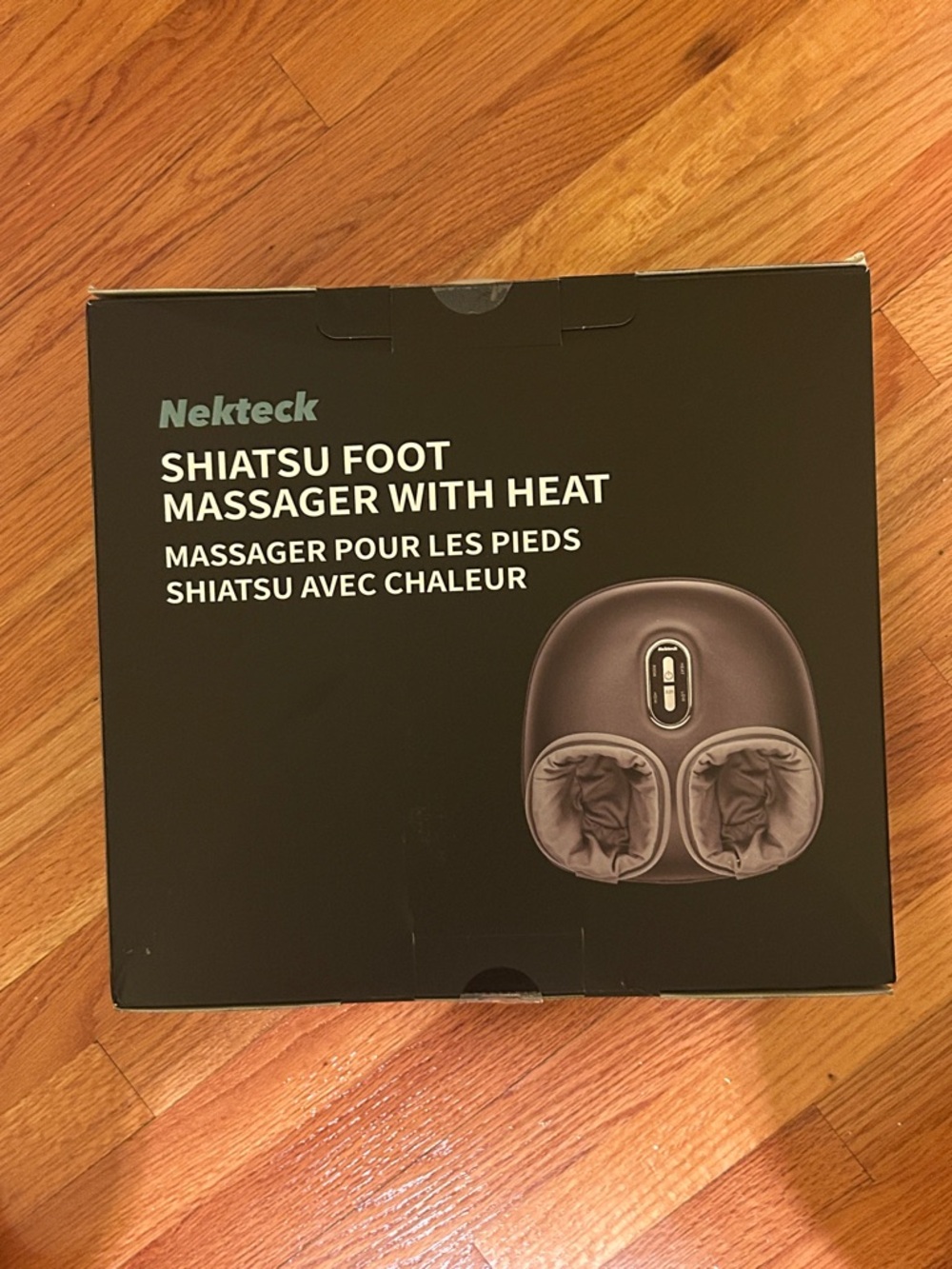 Nekteck Shiatsu Foot Massager with Heat - Black/Grey